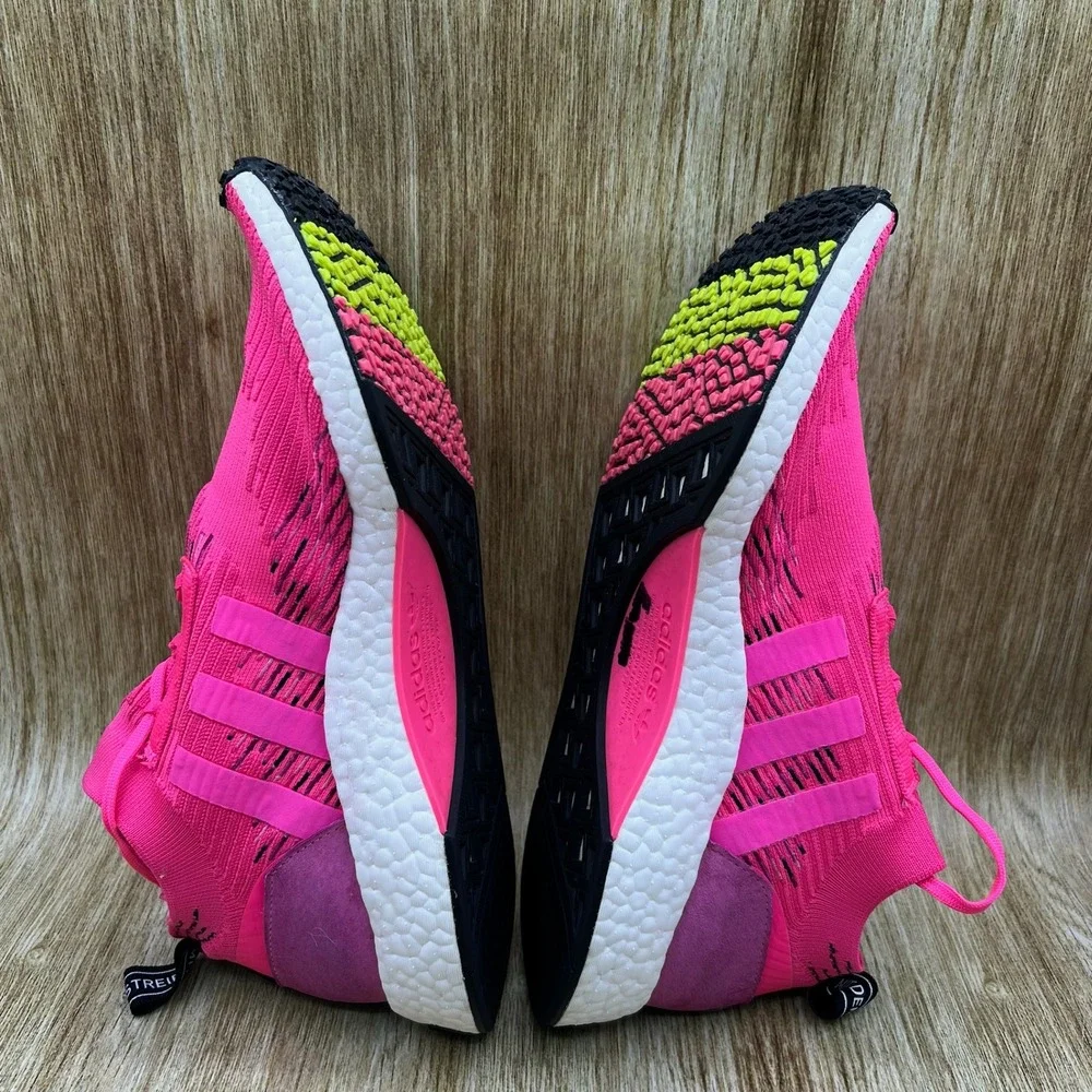 Adidas NMD Racer PK Men's Size 11 Solar Pink Primeknit Boost Sneakers CQ2442